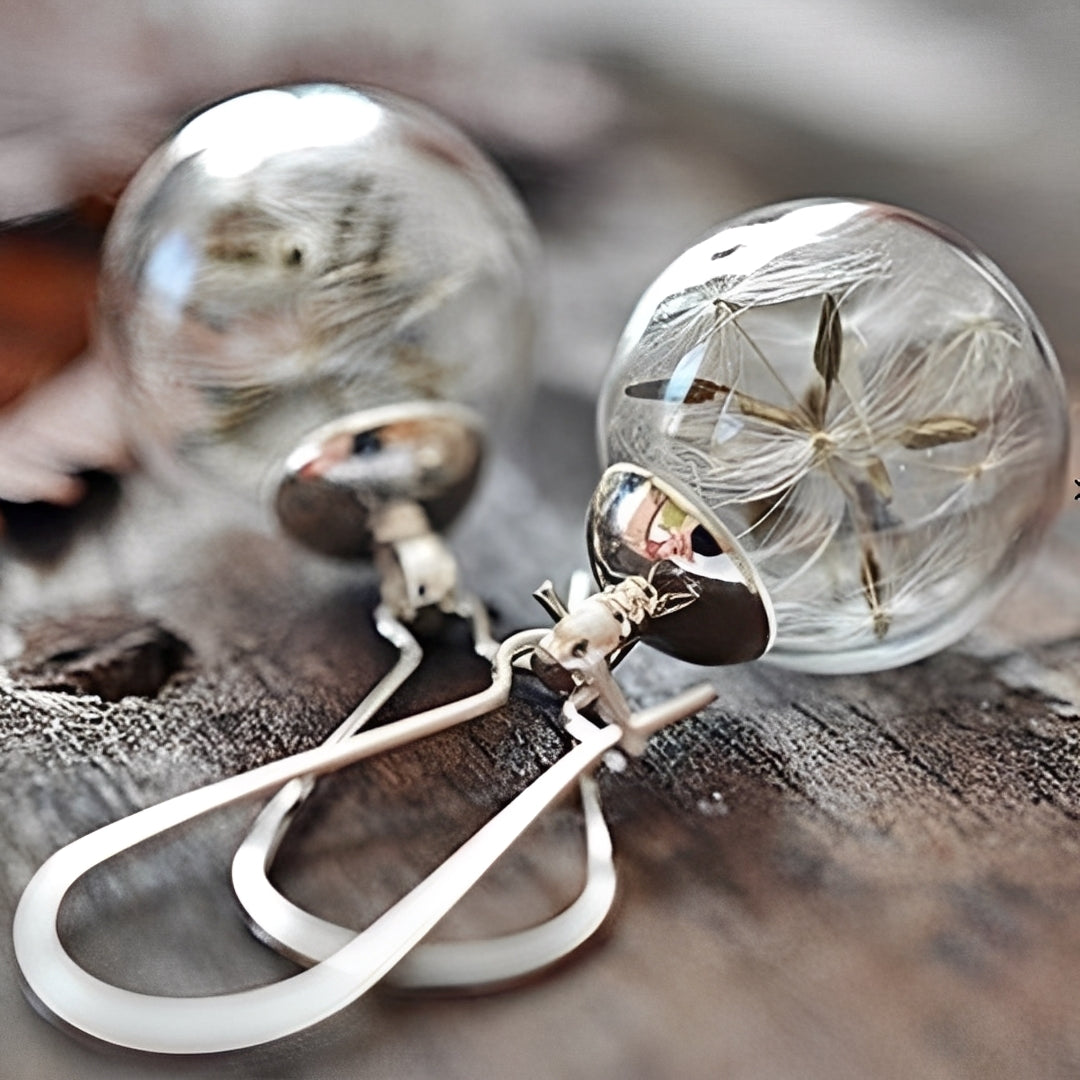 Liora – Ohrringe aus Silber mit Löwenzahn-Design