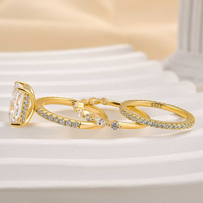 Jaily – Set aus 3 Eheringen aus 18 Karat Gold