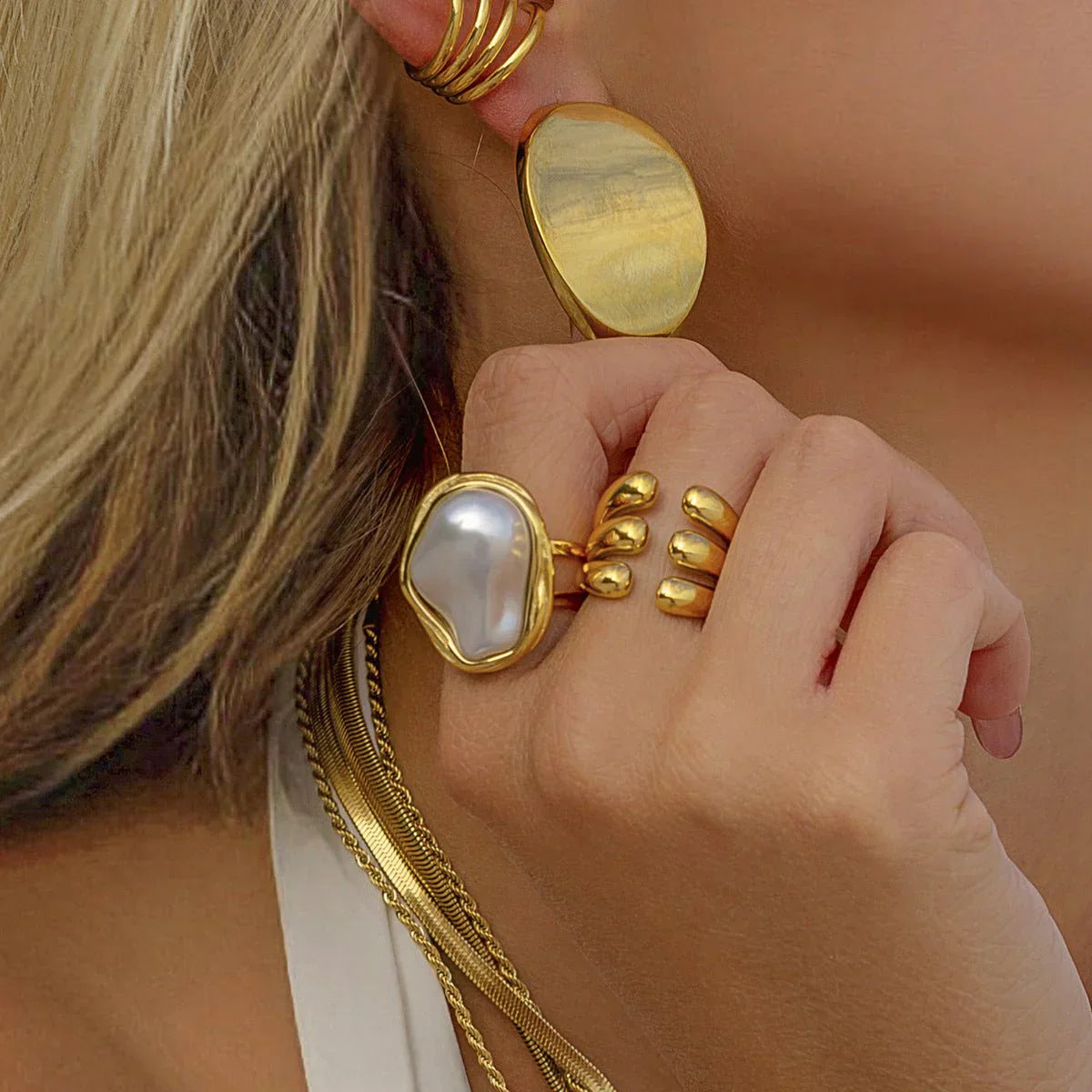 Sayaka – Bague Perle de Lune