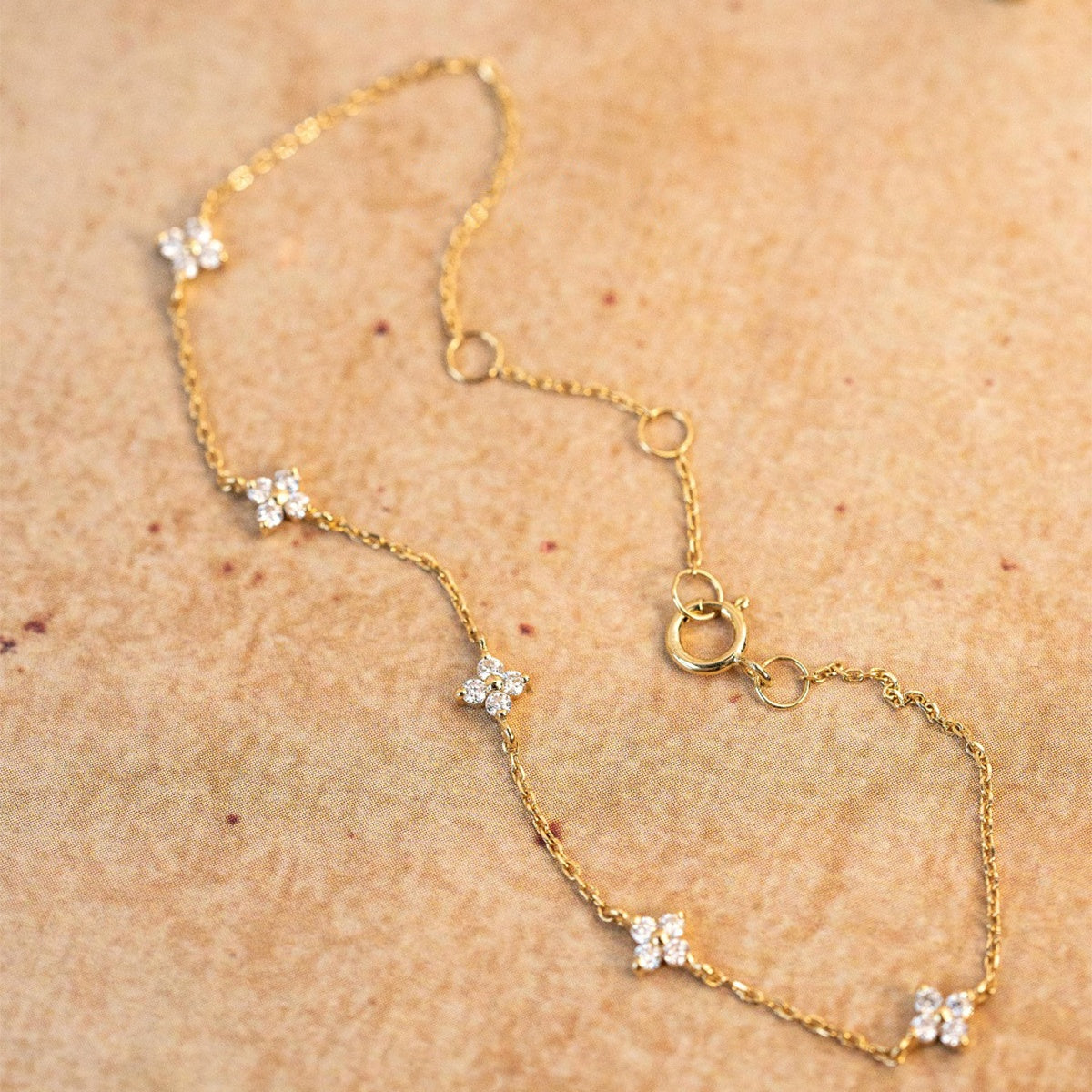 Soline – Armband Kette aus klarem Kristall