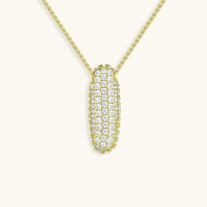 Bubble Initial Diamant Halskette
