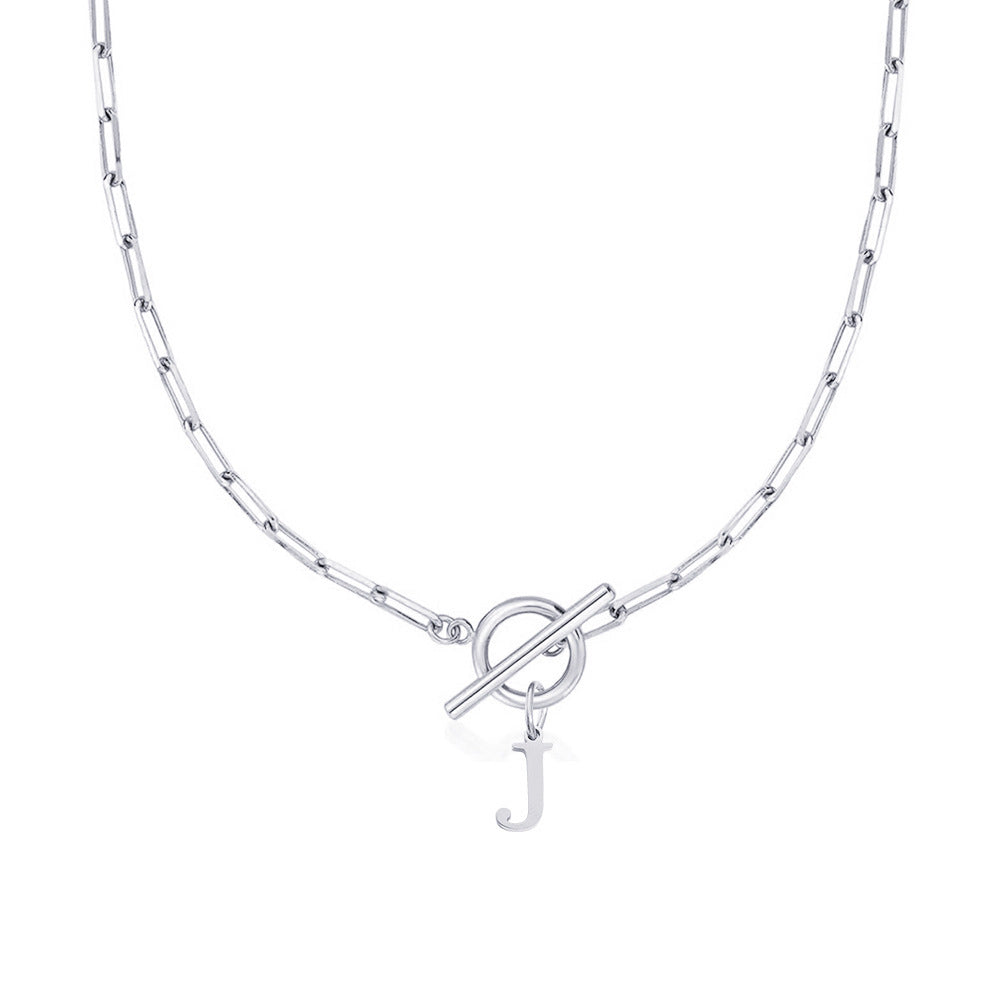 Amara – Collier Initiale aus Papier mit Gliedern