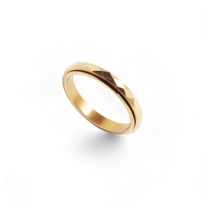Nadia – Fidget-Dreh-Ring mit fein gehämmerter Band