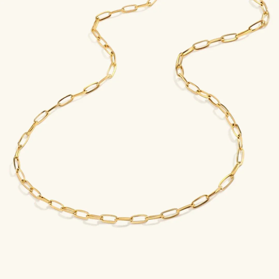 Nadia – Kette Paperclip aus elegantem Gold