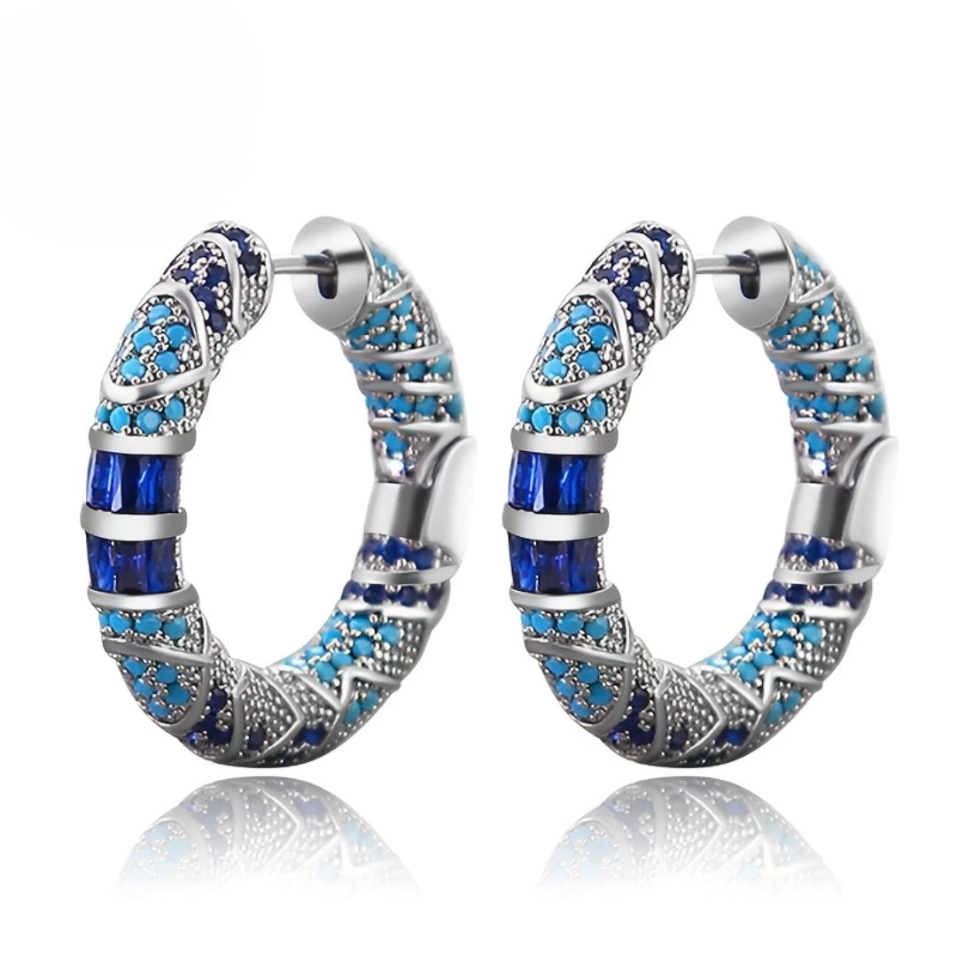 Naelle – Kreolen aus blauem Zirkonium