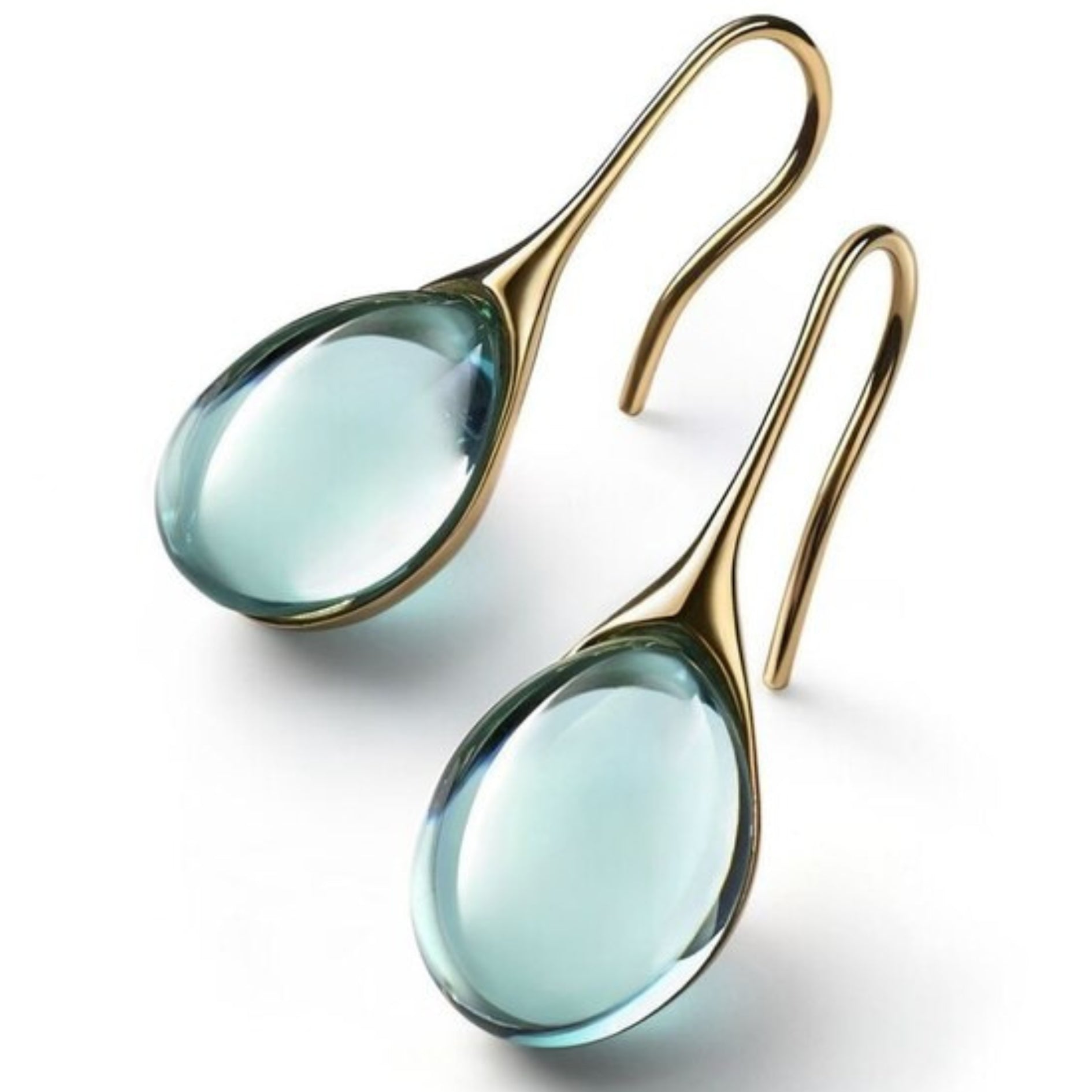 Alina – Lange Ohrringe mit Kristall in Gold und Silber