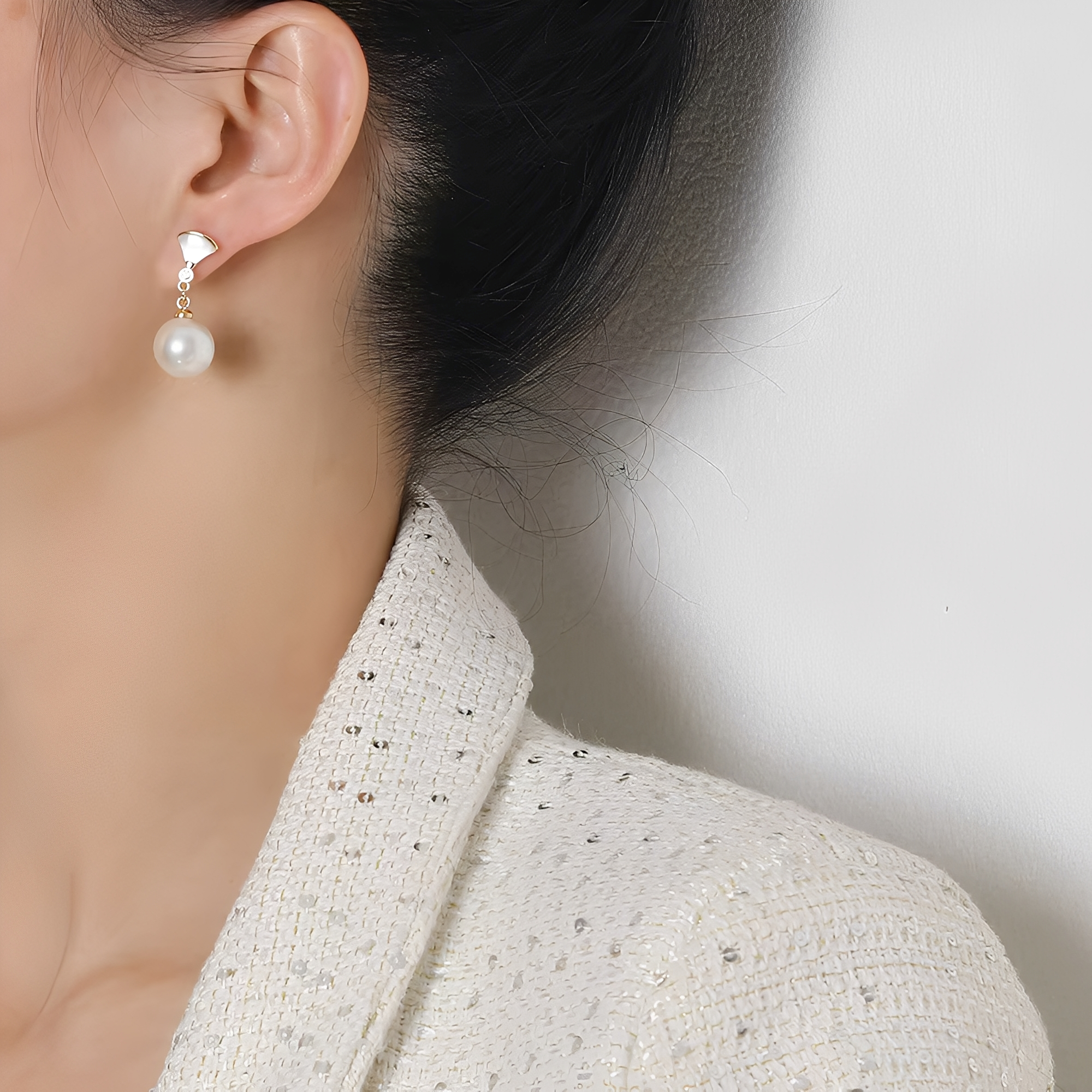 Imee – Retro Silber Ohrringe mit Perlen