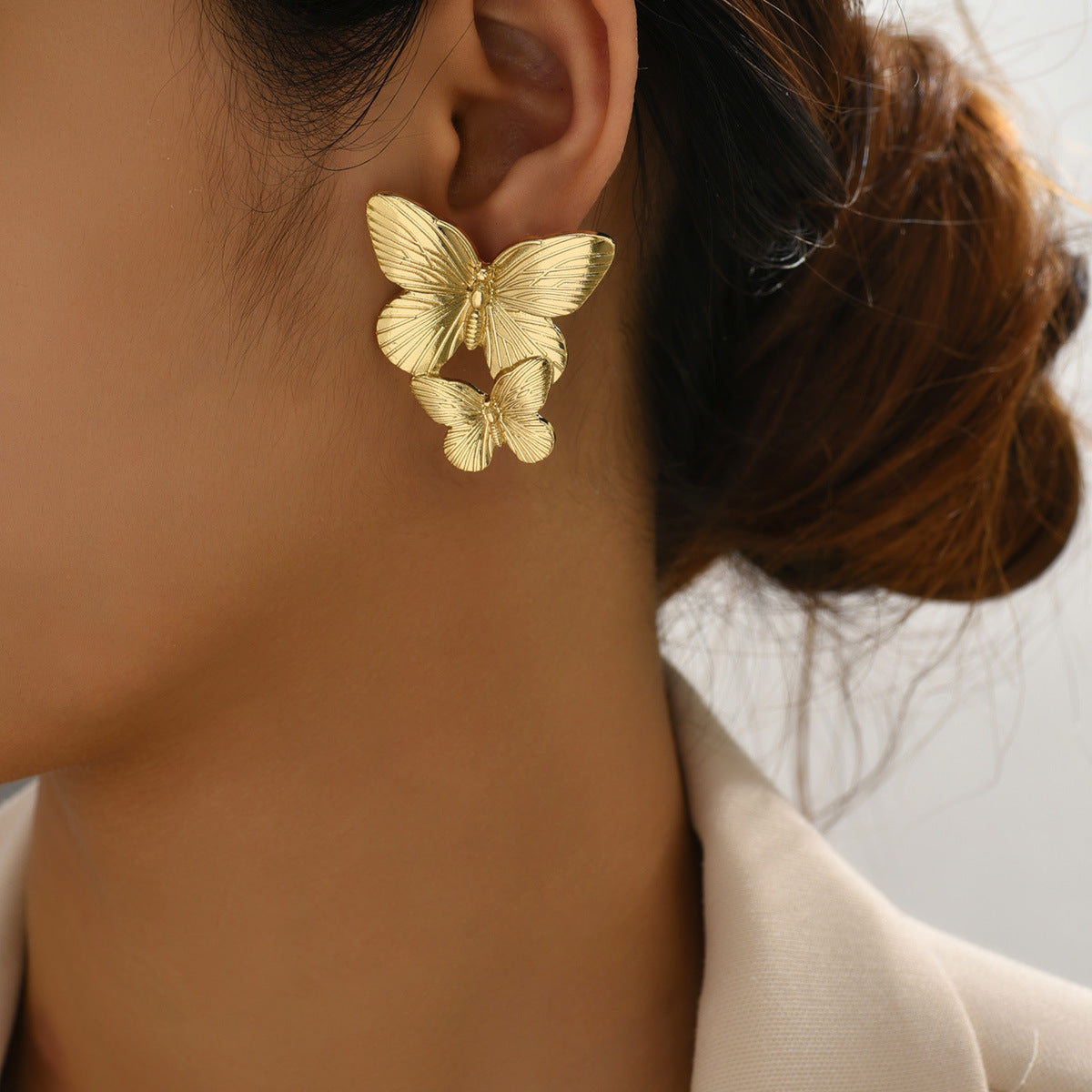 Mariah - Schmetterling Gold Ohrringe