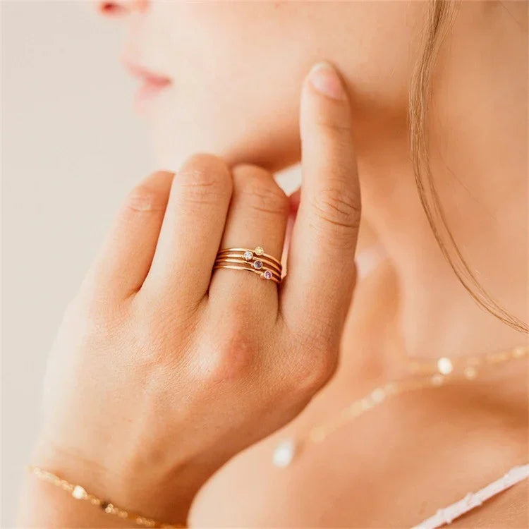 Amelia – Ring Gold mit Symbolischem Stein