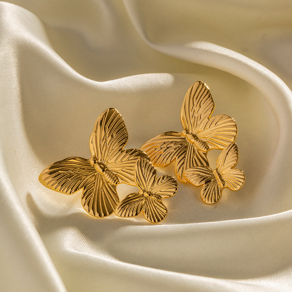 Mariah - Schmetterling Gold Ohrringe