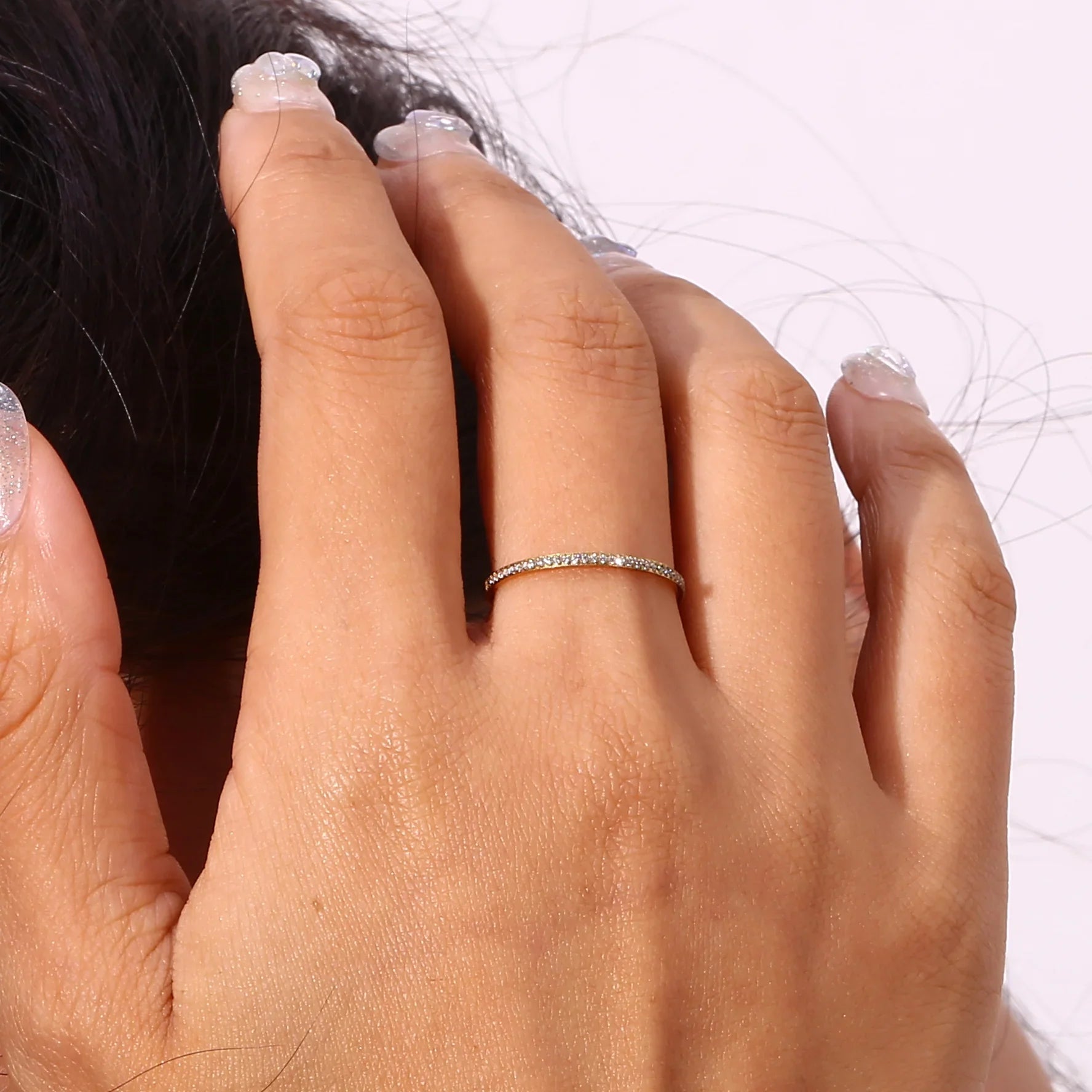 Zarra – Pavé-Ring aus strahlendem Gold