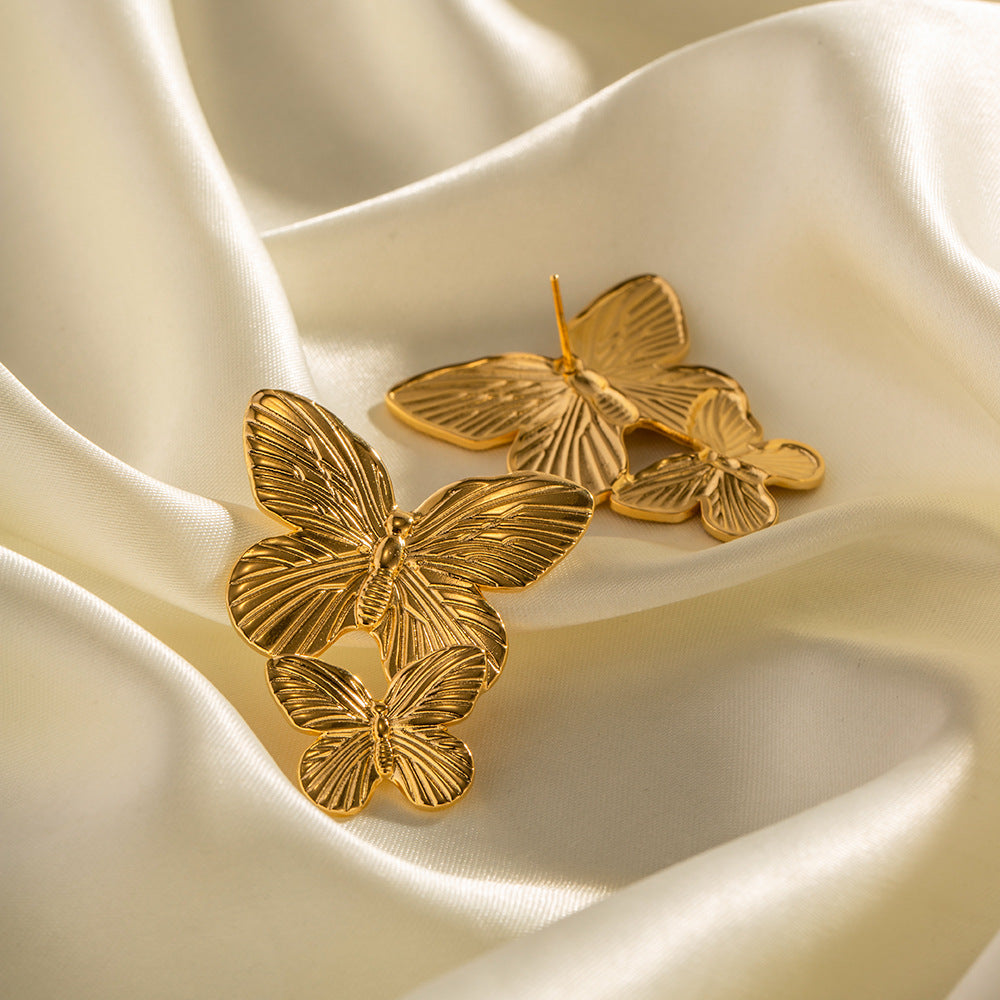 Mariah - Schmetterling Gold Ohrringe