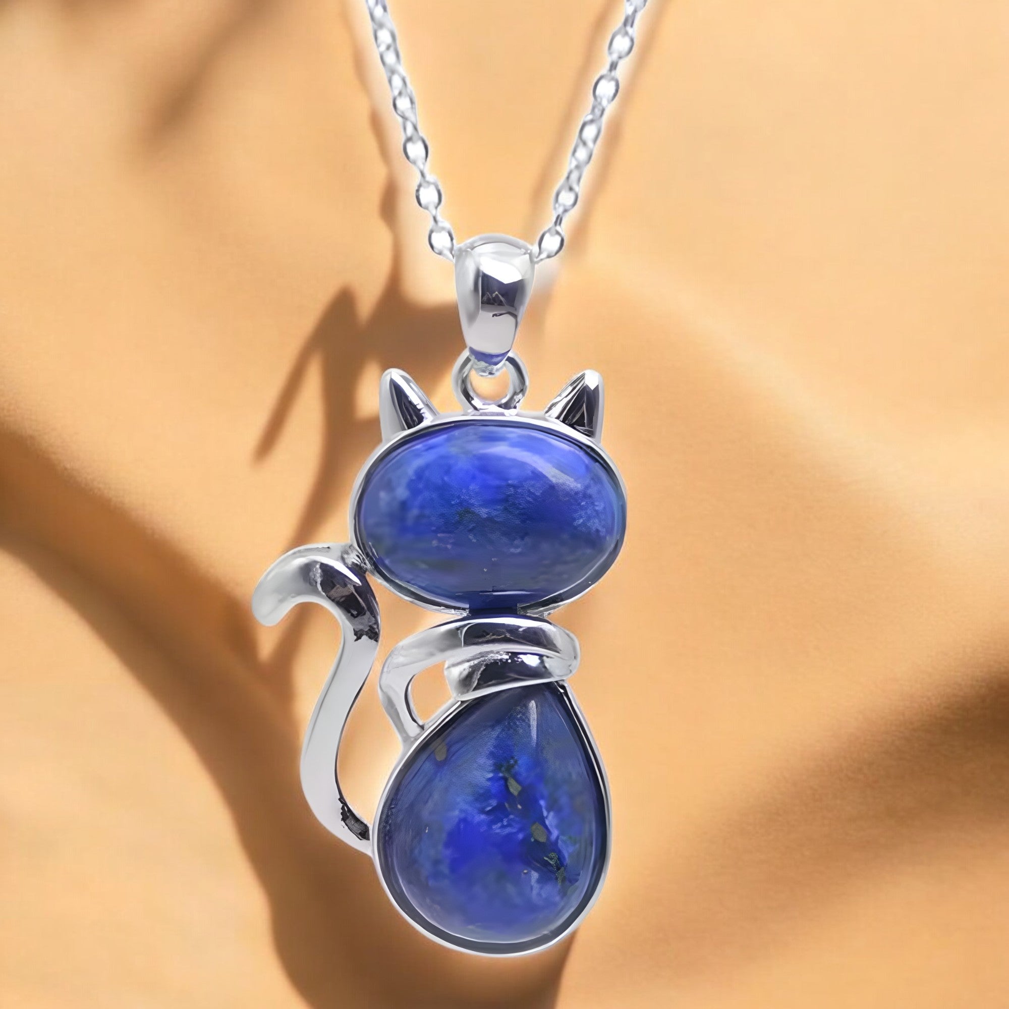 Mila – Katzenhalsband mit Naturstein