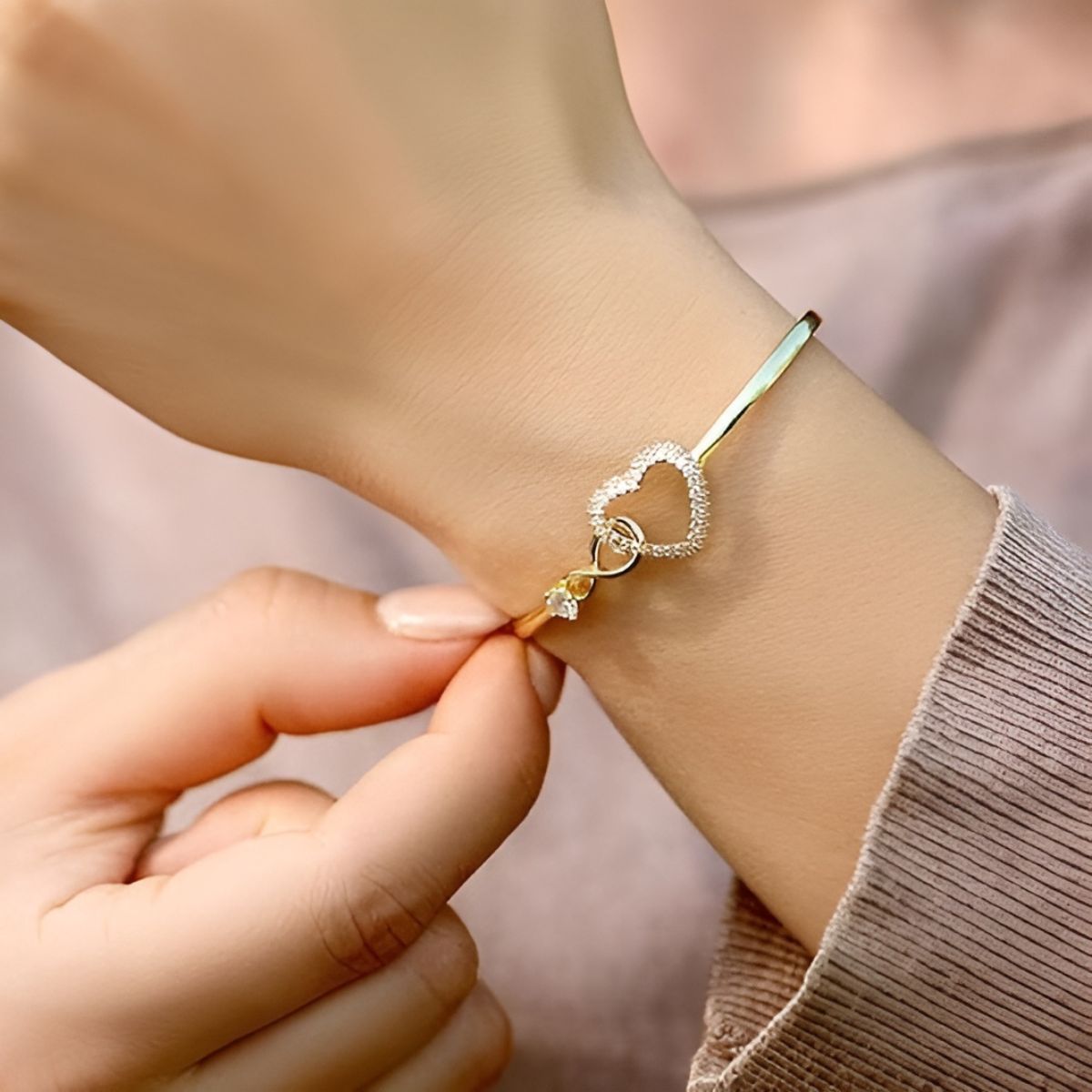Ayumi – Armband Mutter und Tochter Unendlich Gold
