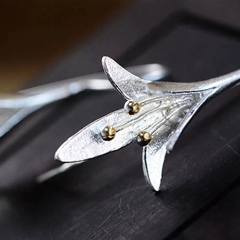 Lina – Blumenohrringe aus Silber