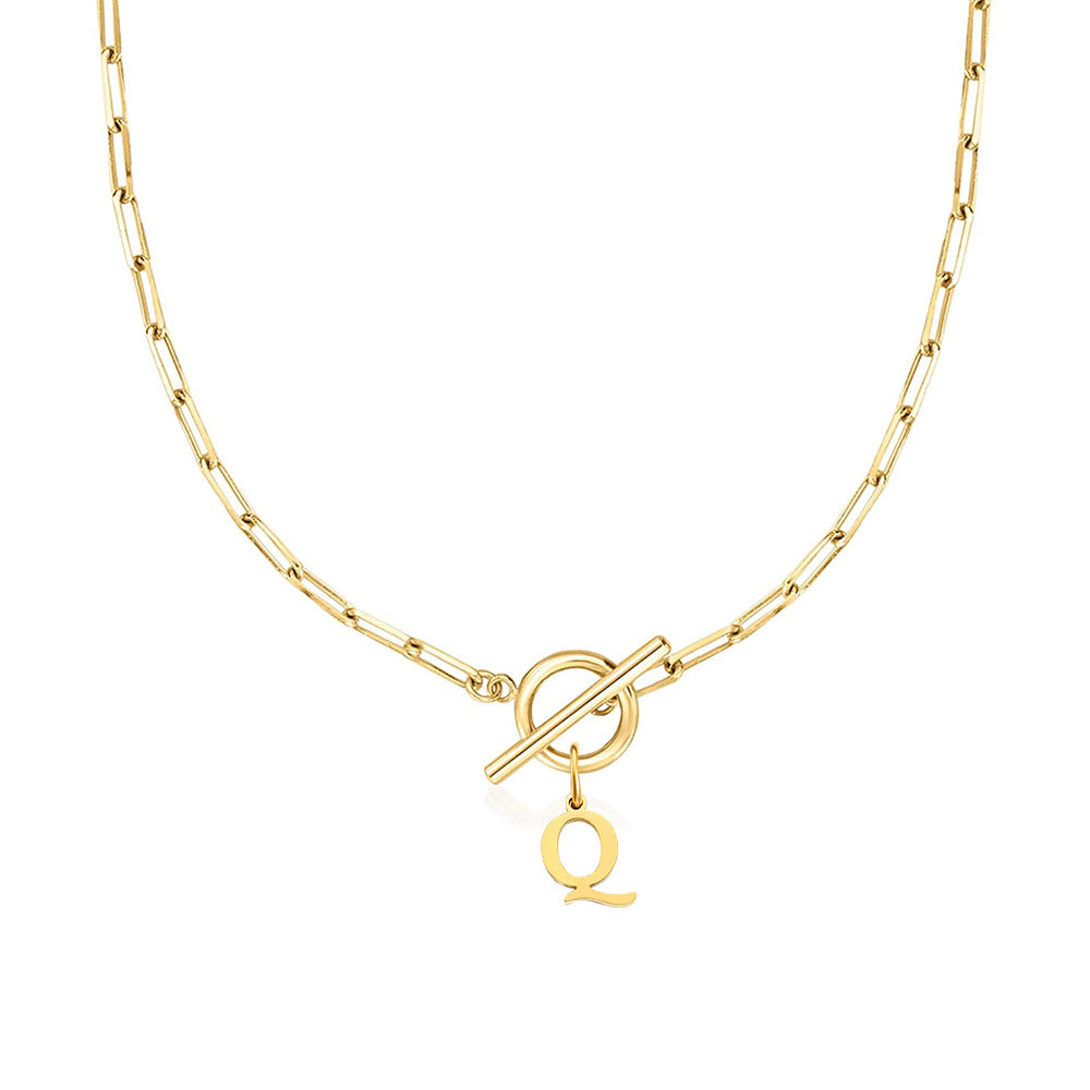 Amara – Collier Initiale aus Papier mit Gliedern