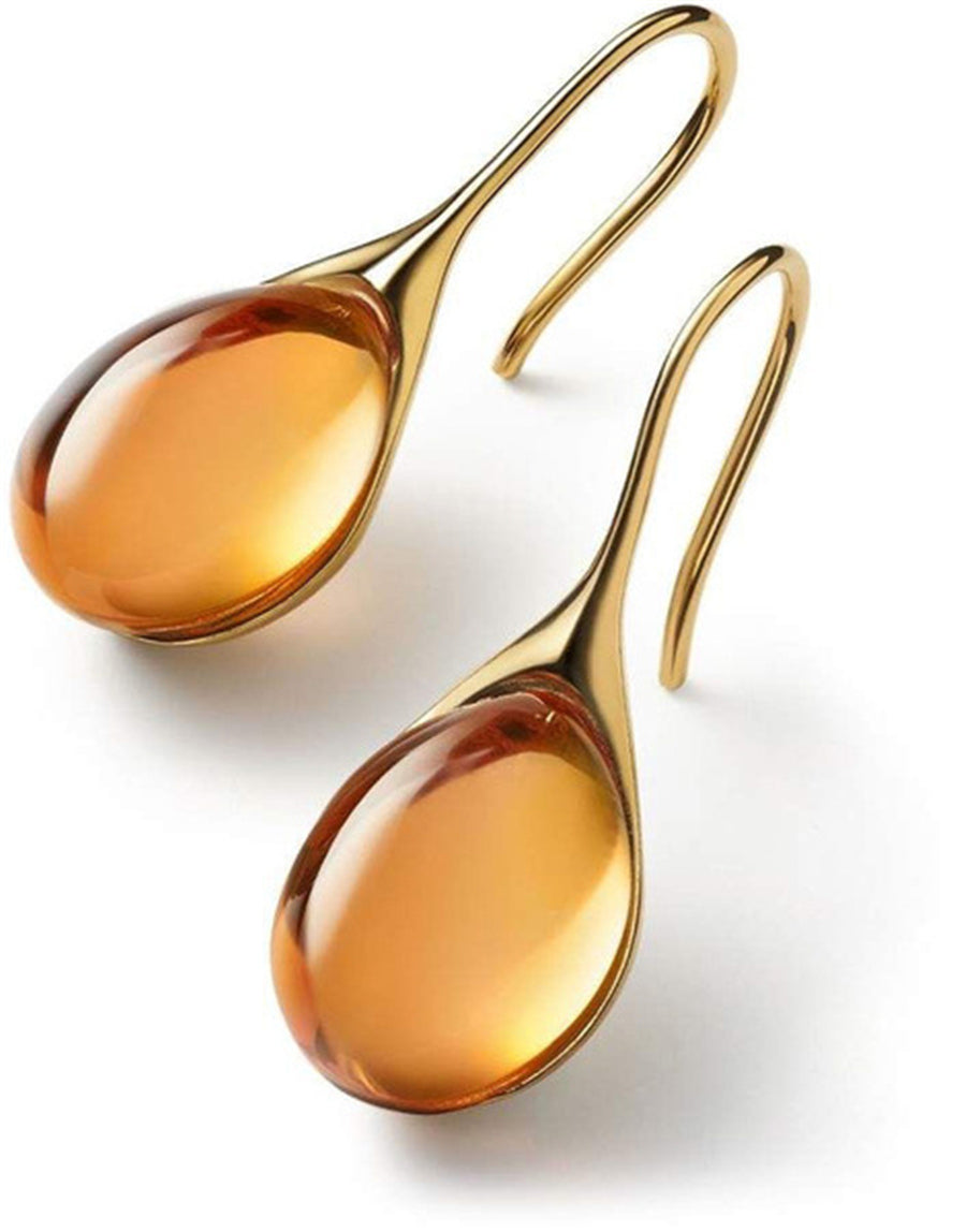 Alina – Lange Ohrringe mit Kristall in Gold und Silber