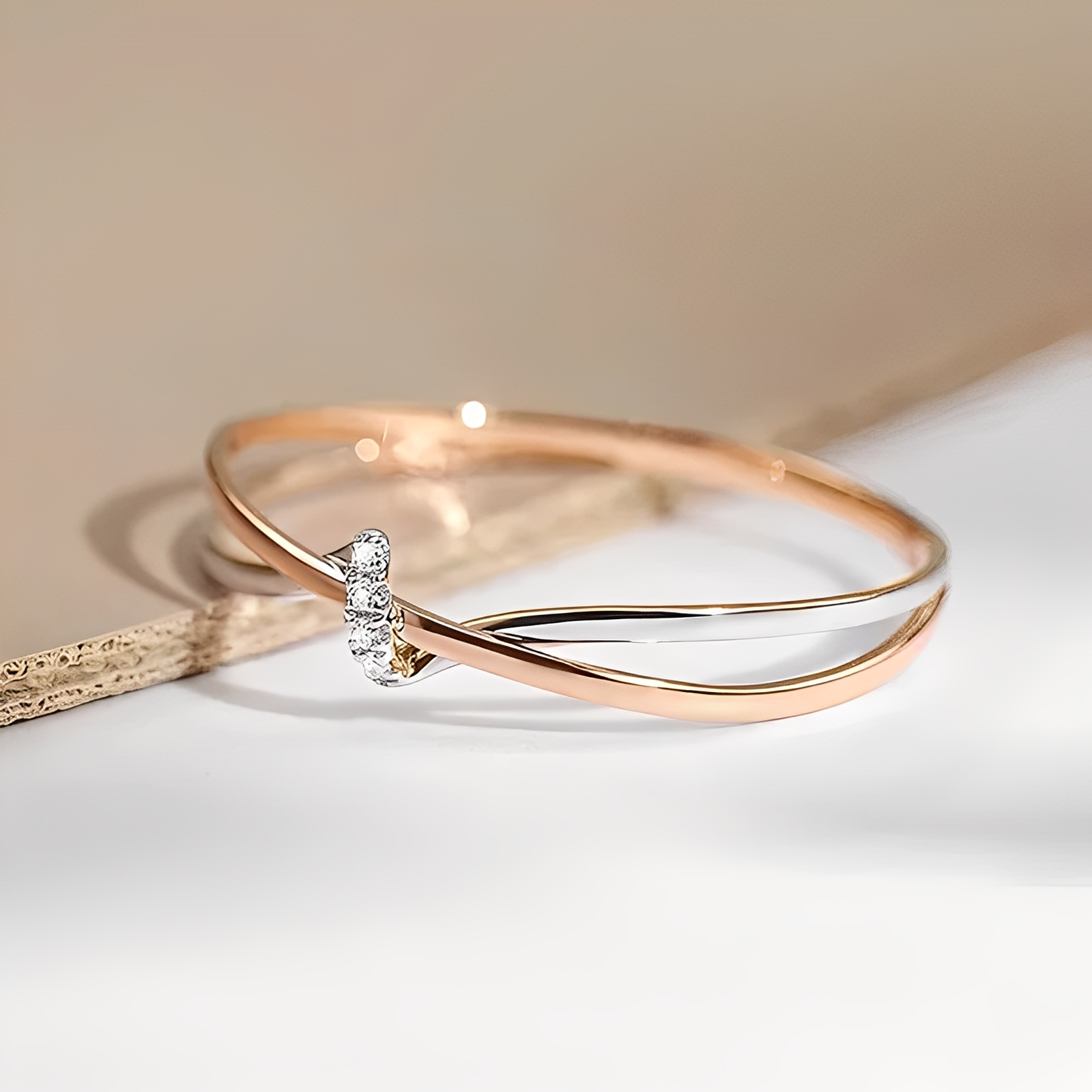 Eleane – Ring Unendlichkeit Zweifarbig Elegant