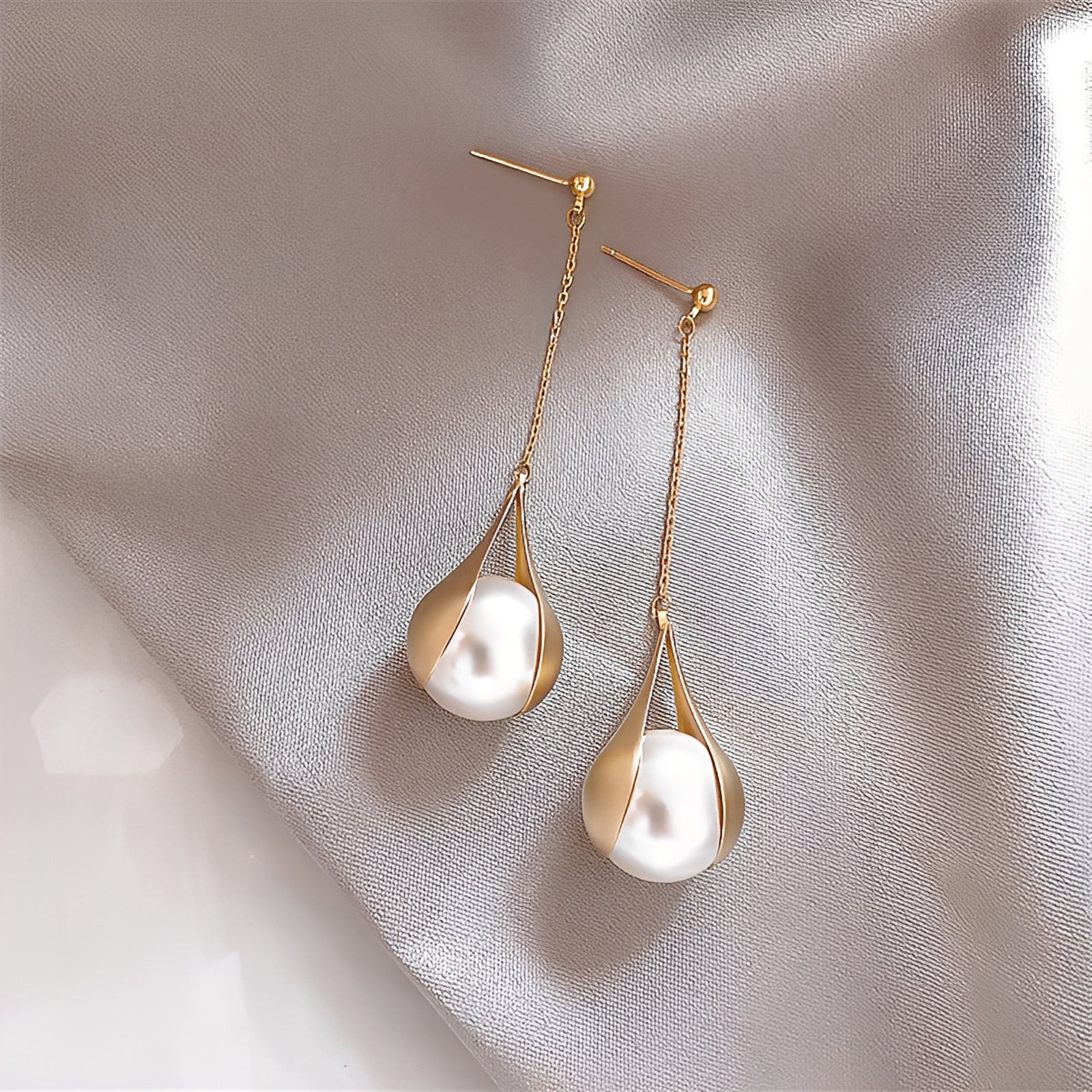 Asa – Ohrringe Gold & Perlen