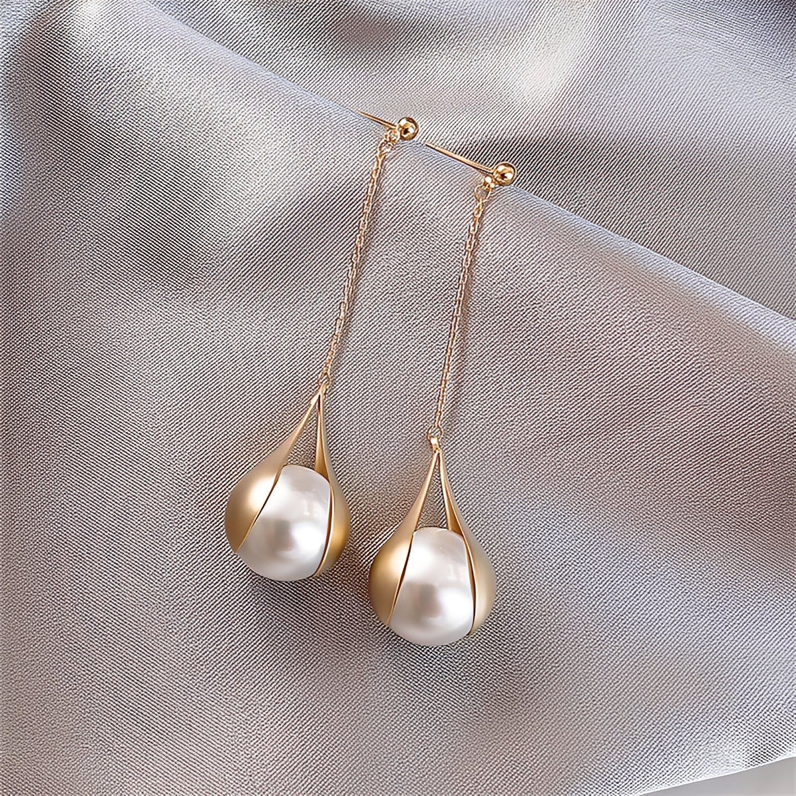 Asa – Ohrringe Gold & Perlen