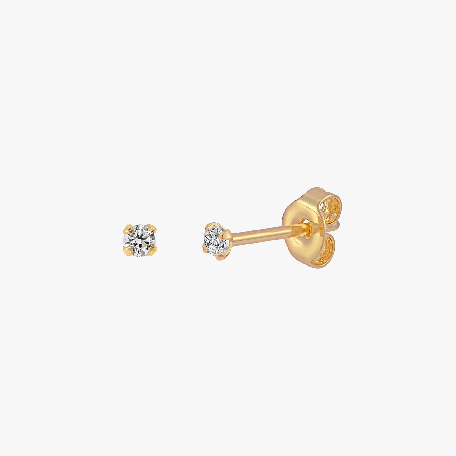 Sloane - Glitzernde Mini Ohrstecker 2mm