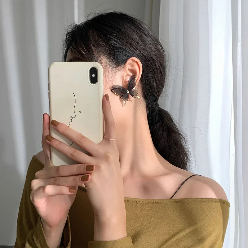 Jean – Schmetterling-Ohrringe aus luftigem Geflecht