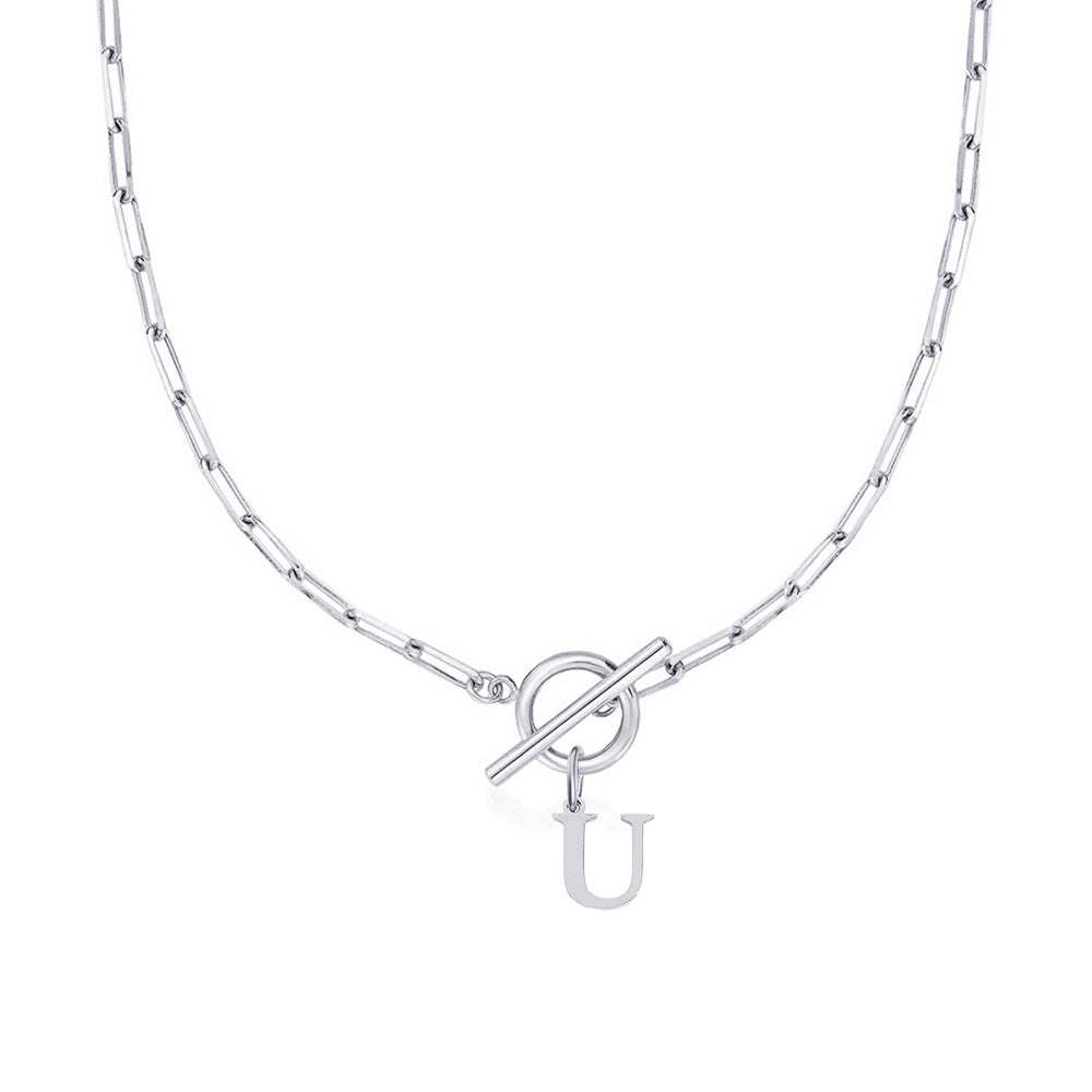 Amara – Collier Initiale aus Papier mit Gliedern