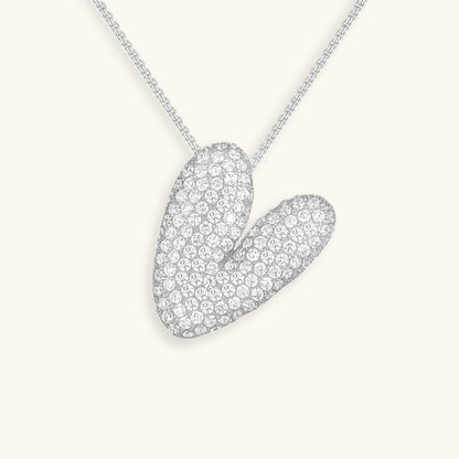 Bubble Initial Diamant Halskette