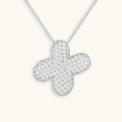 Bubble Initial Diamant Halskette