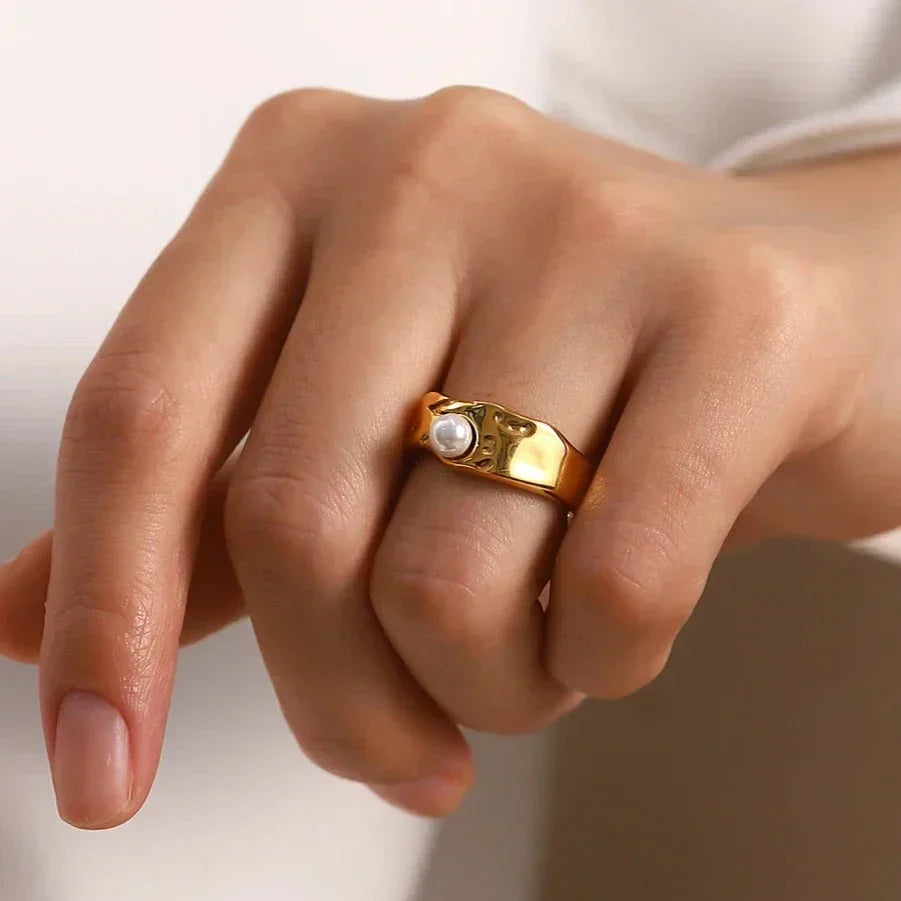 Cerulia – Elegante Süßwasserperlenring