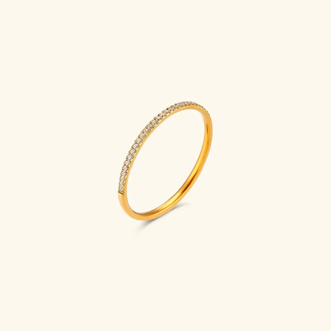 Zarra – Pavé-Ring aus strahlendem Gold