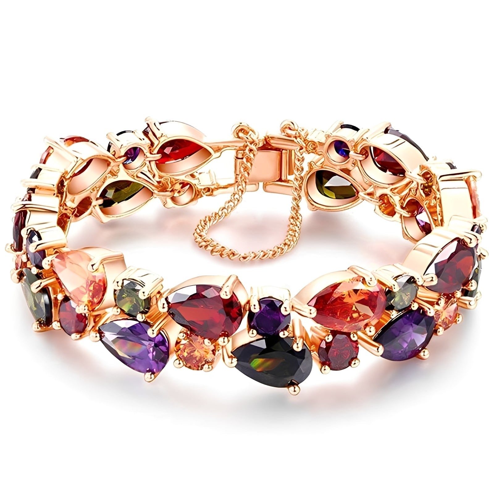 Cherilyn – Mehrfarbiges Armband in Roségold