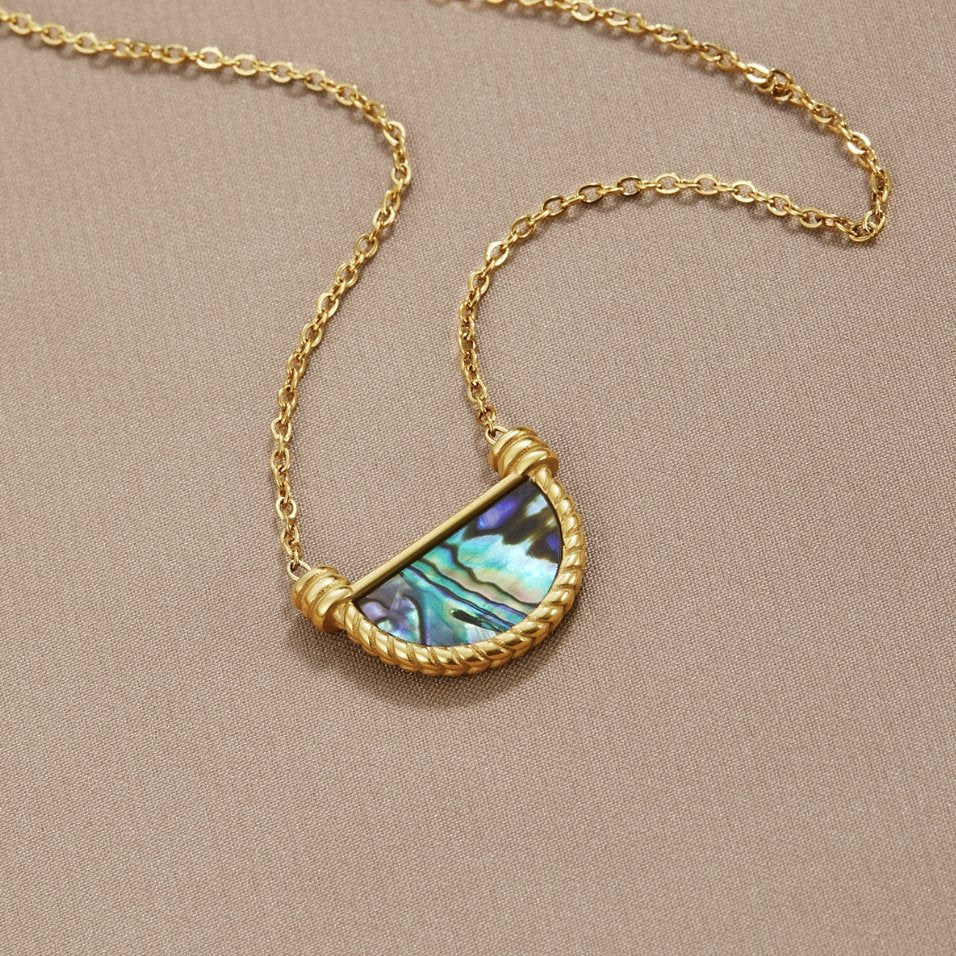 Talia – Goldene Türkis Sommerhalskette