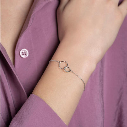 Verflochtene Ringe Armband - Ineinandergreifende Ringe