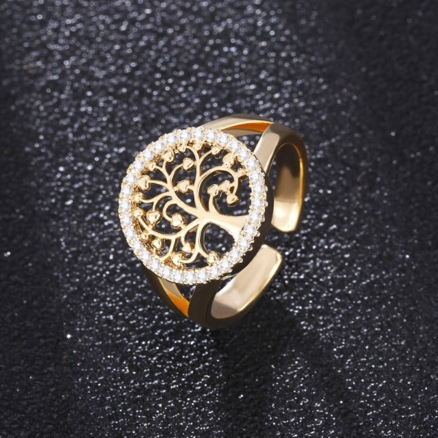 Yelina – Ring Lebensbaum Gold oder Silber