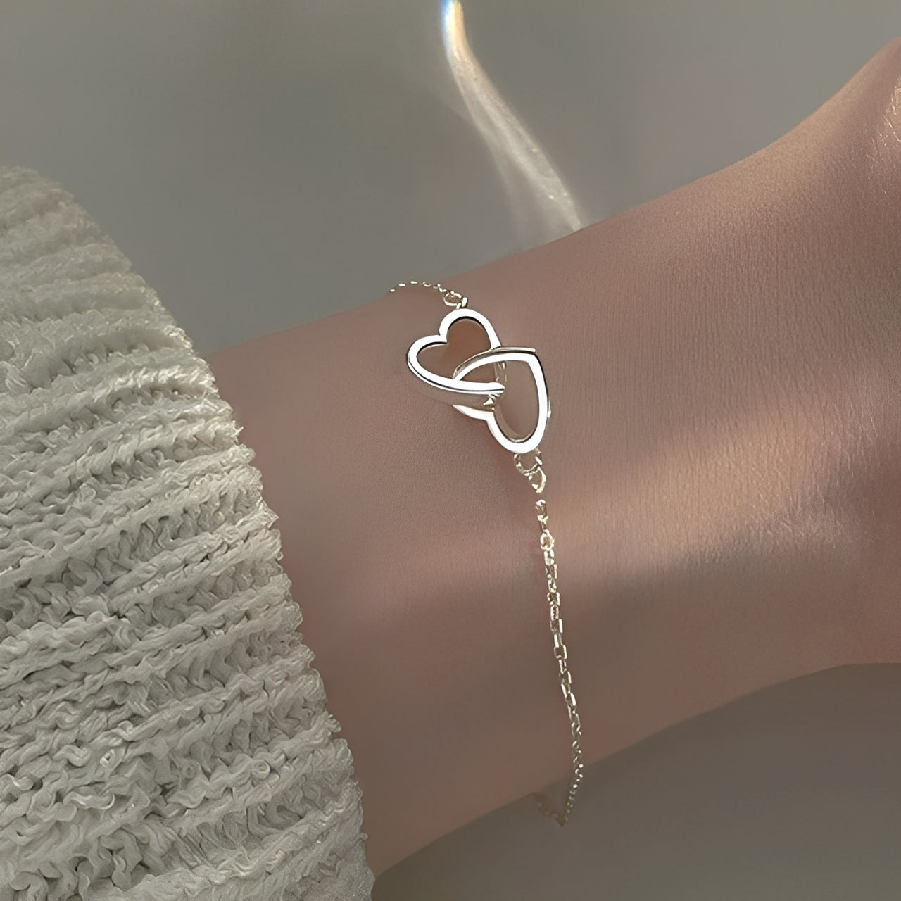 Amara – Glücksbringer-Armband mit Doppelherz