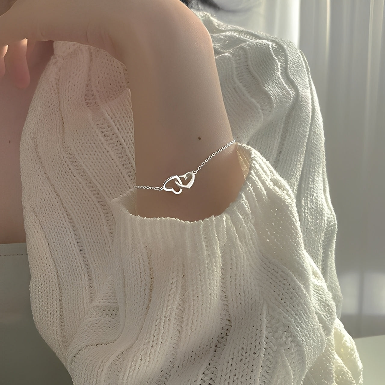 Amara – Glücksbringer-Armband mit Doppelherz