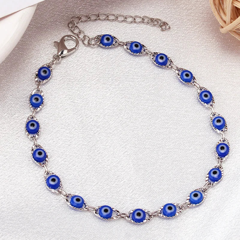 Zaya – Boho-Armband mit Blauem Schutzauge