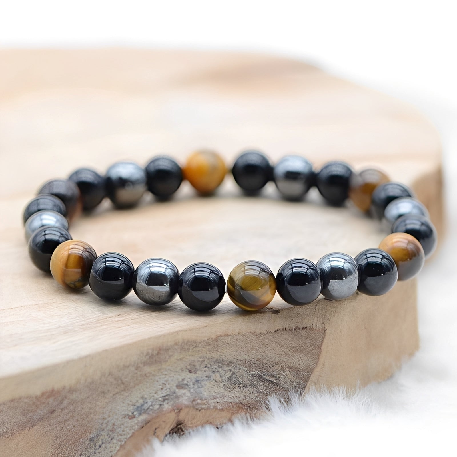 Kiarra – Armband Dreifachschutz aus Natursteinen