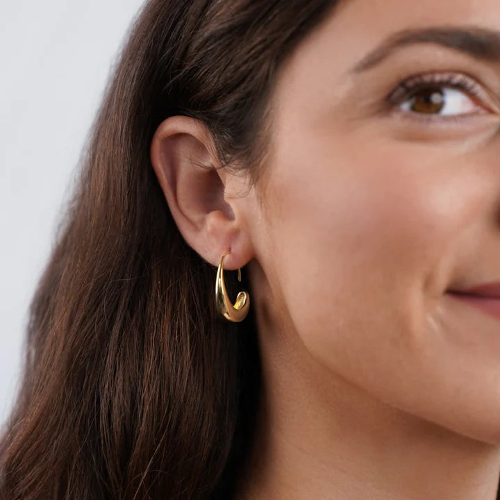 Klassische Tropfen-Ohrringe - Vintage Golden Hoop Ohrring