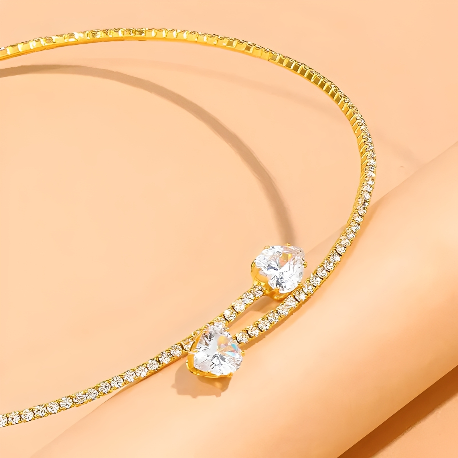 Olli – Halskette Offenes Herz aus Diamanten