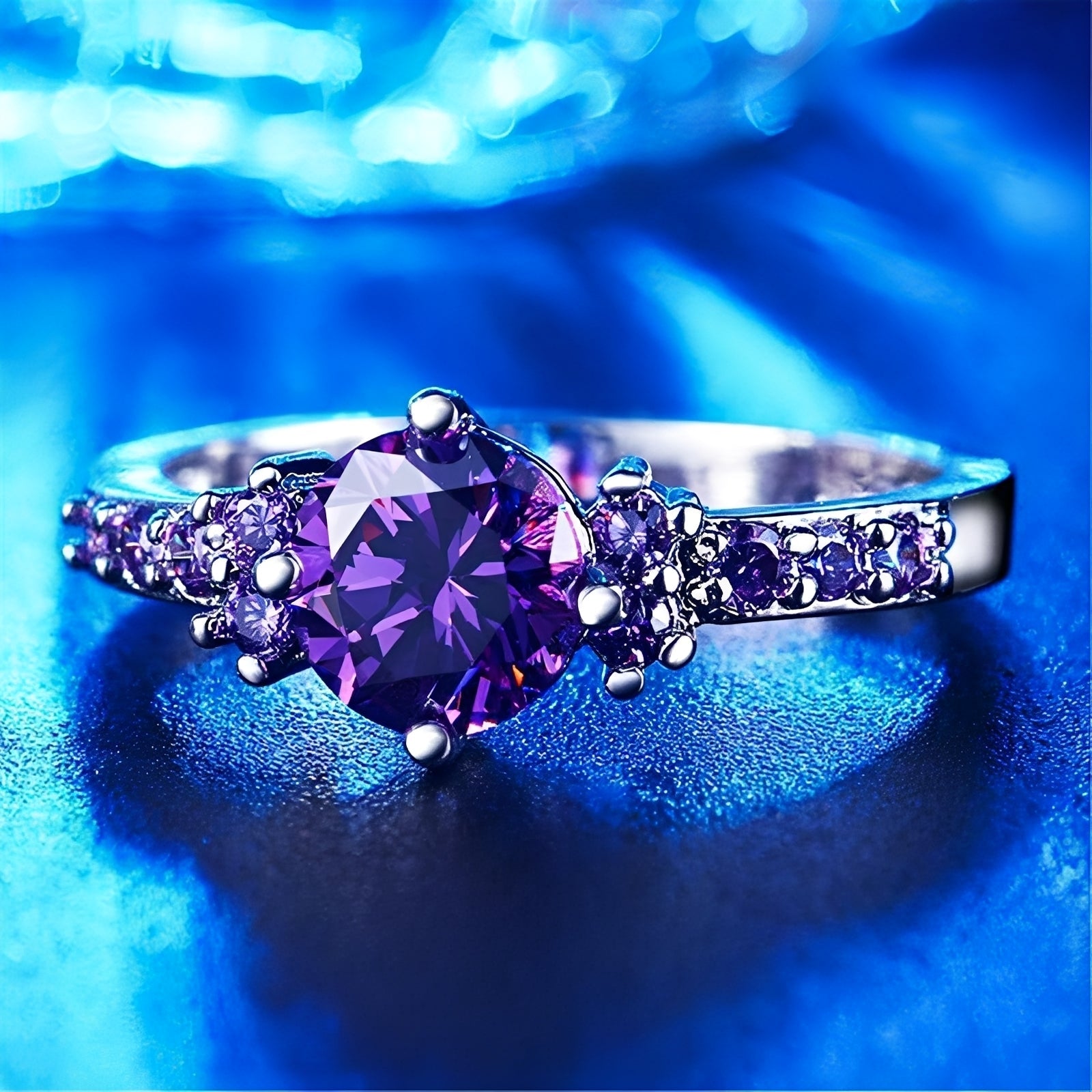 Coralie – Ring Amethyst Violett