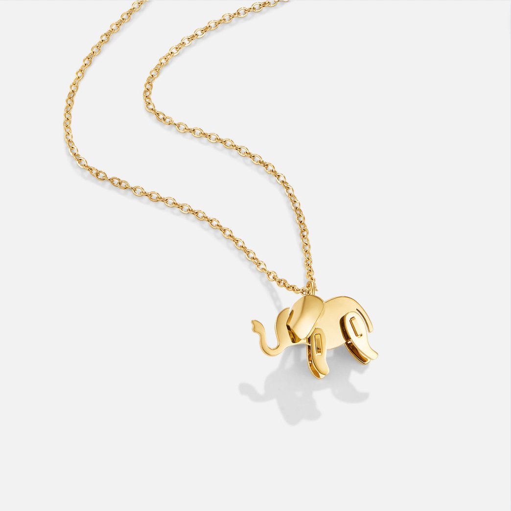 Anaya – Halskette Goldener Elefant Glücksbringer
