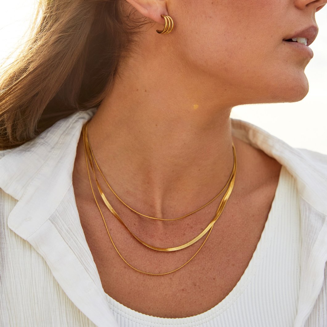 Agot – Halskette Goldene Mehrschichtige Kette