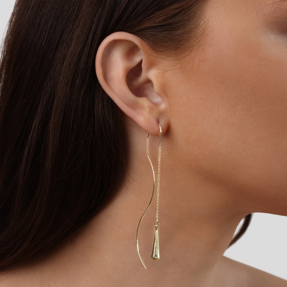 Amaris – Ohrringe Goldtropfen mit Quasten