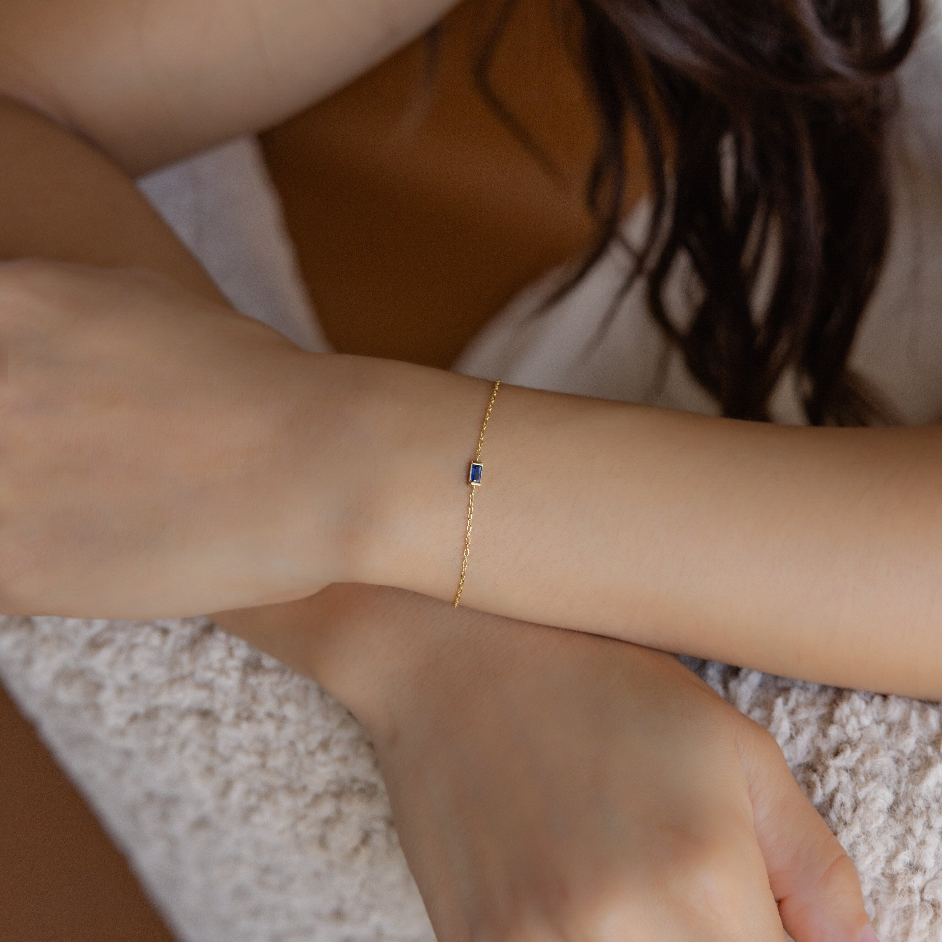 Sophie – Armband Baguette mit Geburtsstein