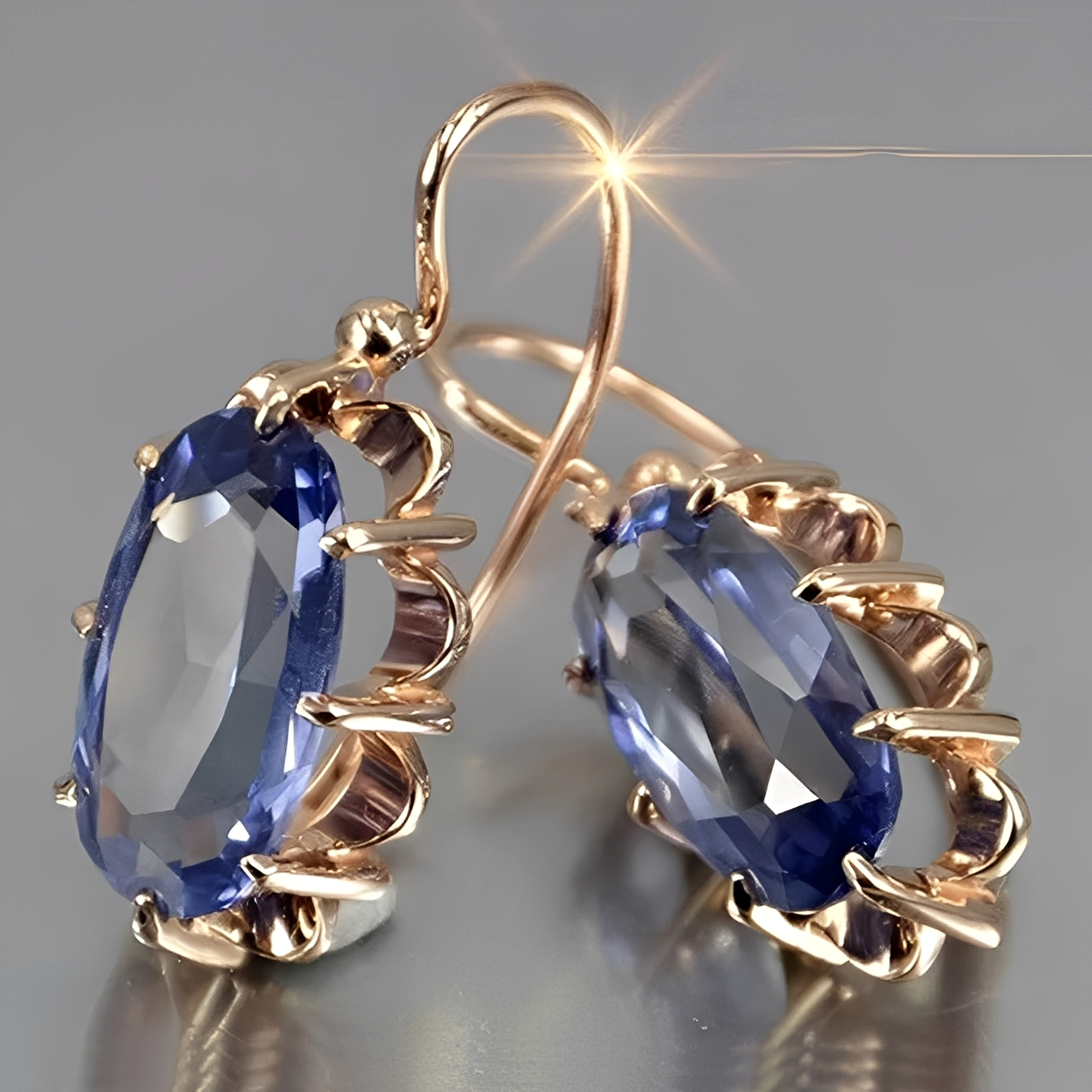 Jayela – Vintage Ohrringe mit blauen Zirkonia