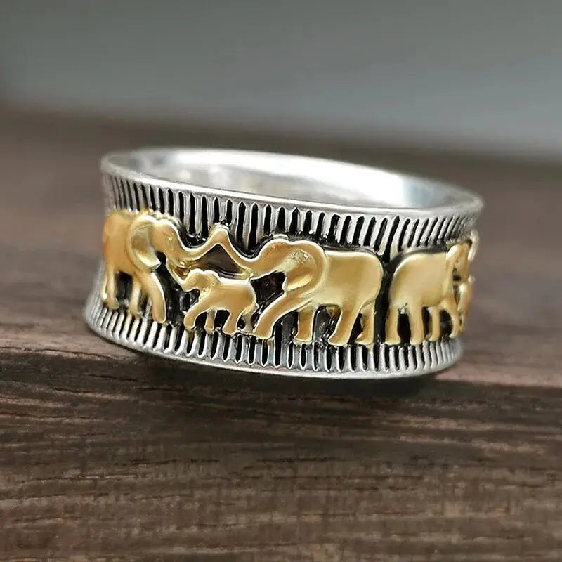 Eli – Bague Elefant Golden Vintage