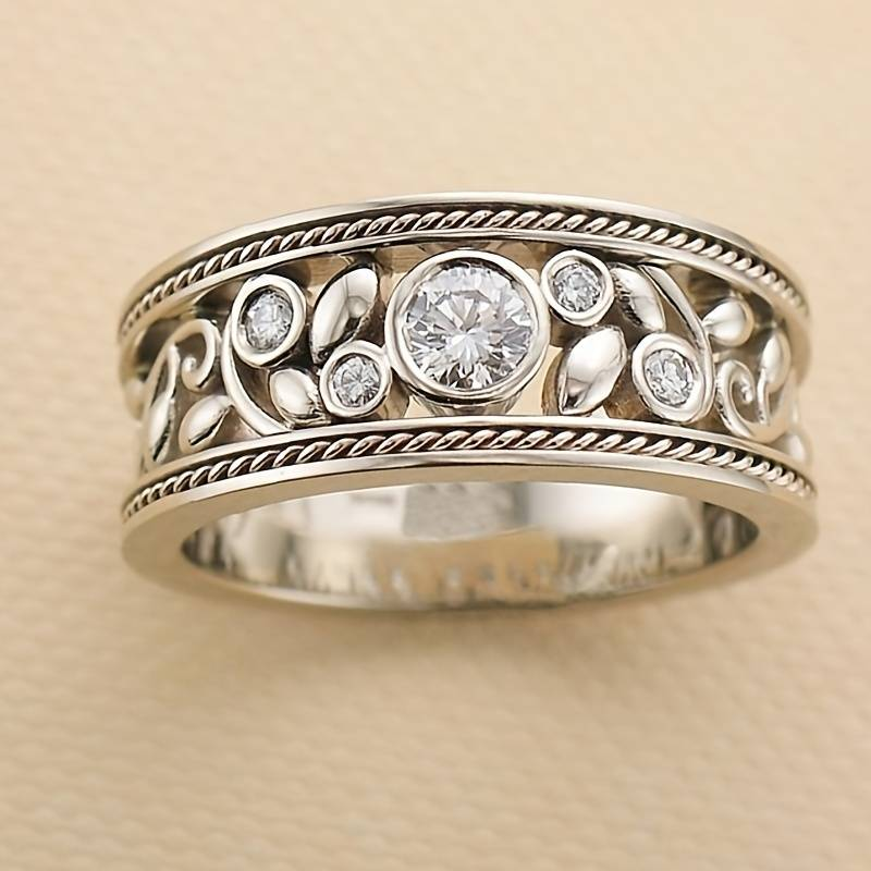 Dalia – Vintage-Ring in Silber mit Zirkonia
