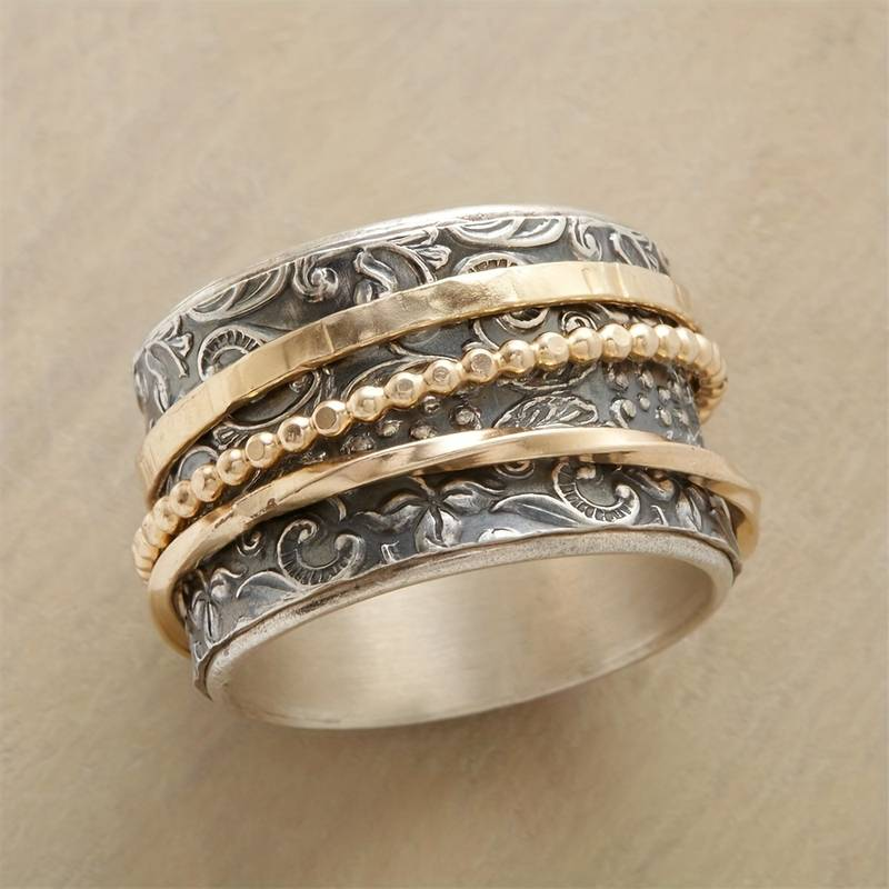 Alodia – Vintage-Ring Gold & Antikes Silber